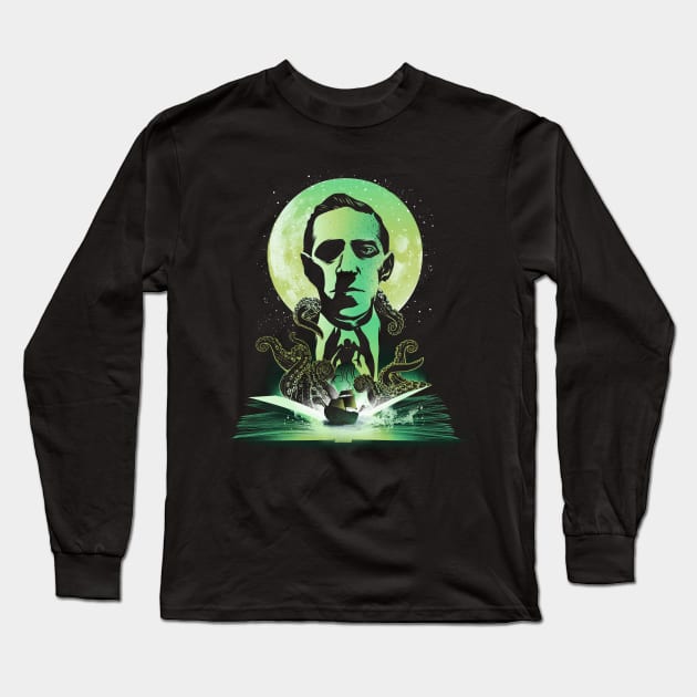 Book of Lovecraft Long Sleeve T-Shirt by DANDINGEROZZ